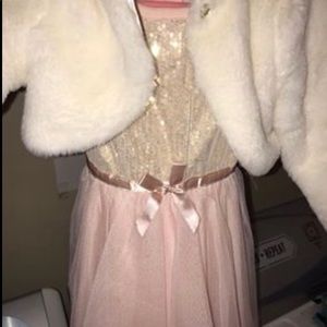 Adorable little sleeveless dress and coat